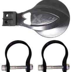 Axia Alloys Black Round Full Billet Convex Side Mirror - 4" + 1.85" Clamps