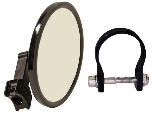 Axia Alloys Black Round Billet Convex Arm Side Mirror - 5" + 1.85" Clamp 1 Axia Alloys Black Round Billet Convex Arm Side Mirror - 5" + 1.85" Clamp
