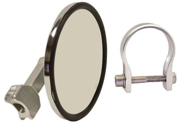 Axia Alloys Silver Round Billet Convex Side Mirror - 5" + 1.625" Clamp 1 Axia Alloys Silver Round Billet Convex Side Mirror - 5" + 1.625" Clamp