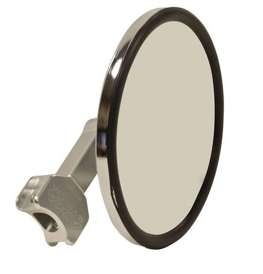 Axia Alloys Silver Round Billet Convex Side Mirror - 5" + 1.625" Clamp 2 Axia Alloys Silver Round Billet Convex Side Mirror - 5" + 1.625" Clamp - Image 2