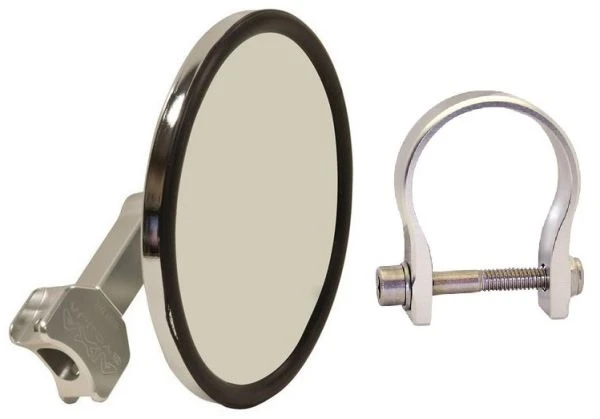Axia Alloys Silver Round Billet Flat Arm Side Mirror - 5" + 1.875" Clamp 1 Axia Alloys Silver Round Billet Flat Arm Side Mirror - 5" + 1.875" Clamp