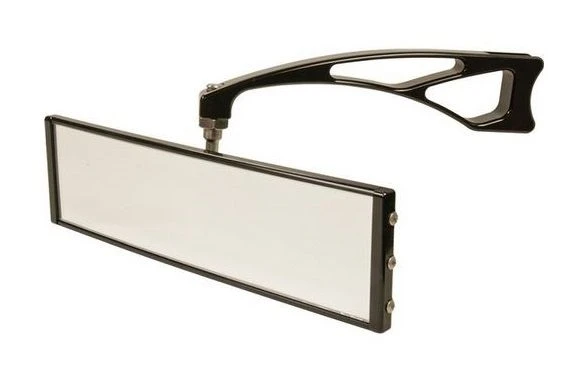 Axia Alloys Black Wide Panoramic Rearview Mirror - 9" W/ 6" Arm + 1.7" Clamp 2 Axia Alloys Black Wide Panoramic Rearview Mirror - 9" W/ 6" Arm + 1.7" Clamp - Image 2