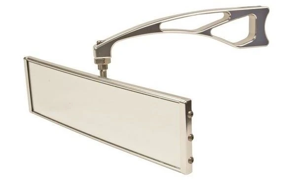 Axia Alloys Silver Wide Panoramic Rearview Mirror - 9" W/ 6" Arm + 1.875" Clamp 2 Axia Alloys Silver Wide Panoramic Rearview Mirror - 9" W/ 6" Arm + 1.875" Clamp - Image 2