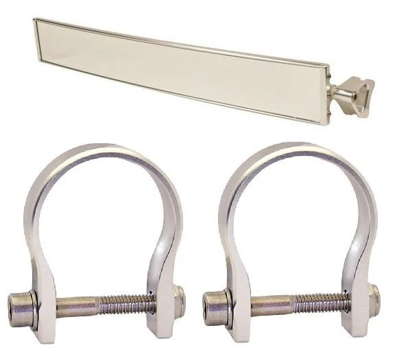 Axia Alloys Silver Wide Rearview Mirror - 17" W/ 1.5" Mounts + 1.5" Clamps 1 Axia Alloys Silver Wide Rearview Mirror - 17" W/ 1.5" Mounts + 1.5" Clamps