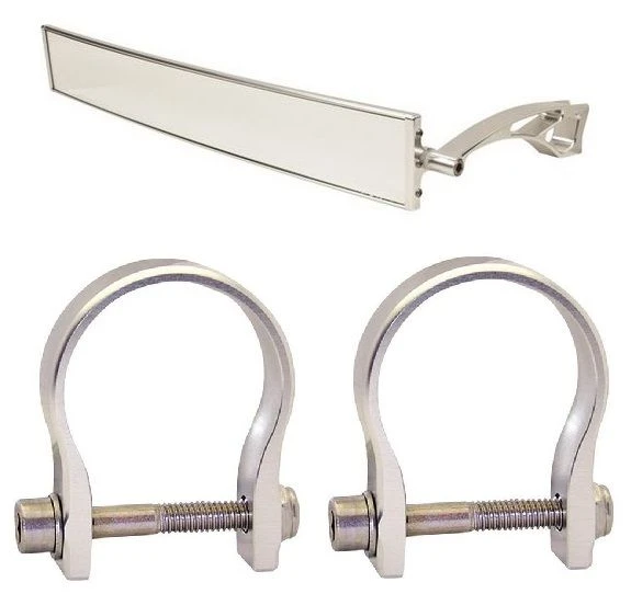 Axia Alloys Silver Wide Rearview Mirror - 17" W/ 6" Mounts + 1.625" Clamps 1 Axia Alloys Silver Wide Rearview Mirror - 17" W/ 6" Mounts + 1.625" Clamps