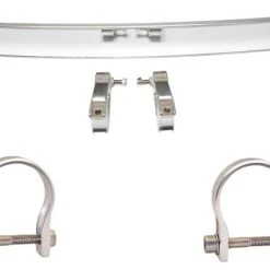 Axia Alloys Silver Wide Rearview Mirror - 17" W/ 2.5" Mounts + 1.875" Clamps