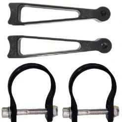 Axia Alloys Black Lowrance GPS Cage Mounts 6" + 1.7" Clamps