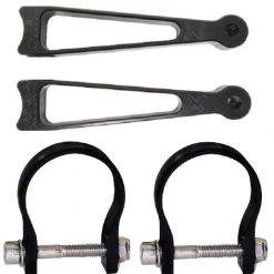 Axia Alloys Black Lowrance GPS Cage Mounts 6" + 1.85" Clamps