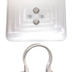 Axia Alloys Silver Registration Sticker Mount 3.8" X 3.06" + 1.5" Clamp