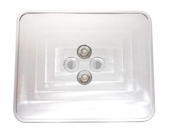 Axia Alloys Silver Registration Sticker Mount 3.8" X 3.06" + 1.625" Clamp 2 Axia Alloys Silver Registration Sticker Mount 3.8" X 3.06" + 1.625" Clamp - Image 2