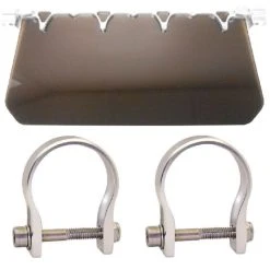 Axia Alloys Silver 12" Wide Sun Visor Dark Tinted Shield + 1.875" Clamps