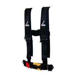Dragonfire Racing Black Youth 4-Point H-Style Race Harness W/Sternum Clip