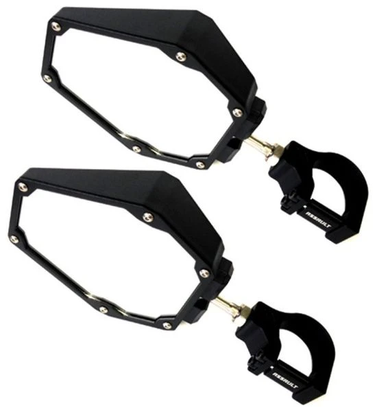 Assault Industries Assault Black/Black Bomber Plastic Mirrors + 2.0" Clamps 1 Assault Industries Assault Black/Black Bomber Plastic Mirrors + 2.0" Clamps