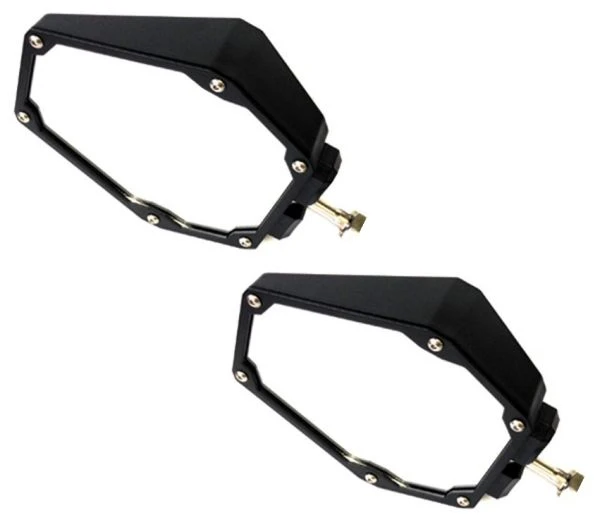 Assault Industries Assault Black/Black Bomber Plastic Mirrors + 2.0" Clamps 2 Assault Industries Assault Black/Black Bomber Plastic Mirrors + 2.0" Clamps - Image 2