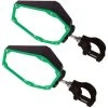 Assault Industries Assault Black/Green Bomber Plastic Mirrors + 1.5" Clamps
