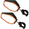 Assault Industries Assault Black/Orange Bomber Plastic Mirrors + 1.5" Clamps
