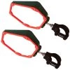 Assault Industries Assault Black/Red Bomber Plastic Mirrors + 2.0" Clamps