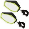 Assault Industries Assault Black/Fluorescent Yellow Bomber Plastic Mirrors + 1.75" Clamps