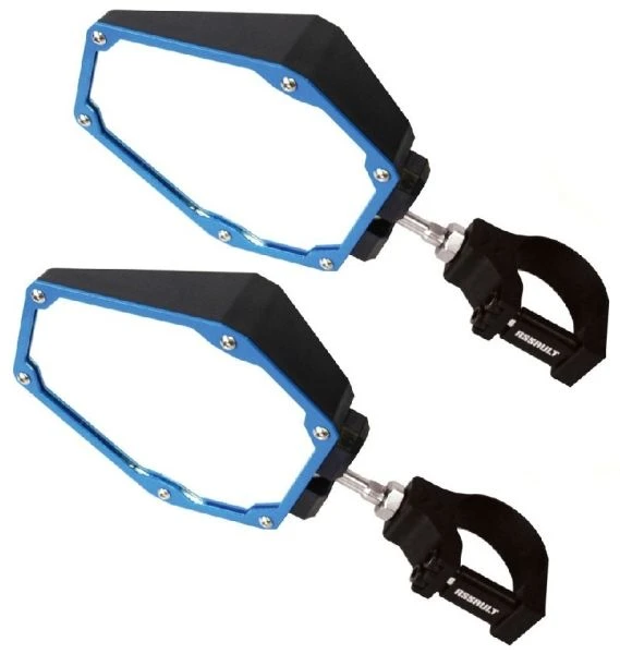 Assault Industries Assault Black/Can-Am Blue Bomber Plastic Mirrors + 1.75" Clamps 1 Assault Industries Assault Black/Can-Am Blue Bomber Plastic Mirrors + 1.75" Clamps