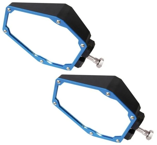 Assault Industries Assault Black/Can-Am Blue Bomber Plastic Mirrors + 1.75" Clamps 2 Assault Industries Assault Black/Can-Am Blue Bomber Plastic Mirrors + 1.75" Clamps - Image 2