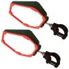Assault Industries Assault Black/Can-Am Red Bomber Plastic Mirrors + 1.75" Clamps