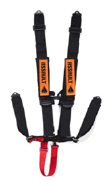 Assault Industries Orange 3" 5-Point V-Style Harness W/Sternum Strap 1 Assault Industries Orange 3" 5-Point V-Style Harness W/Sternum Strap
