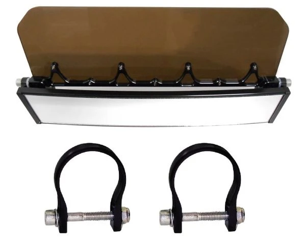 Axia Alloys Black Panoramic Rearview Mirror 12" W/ Tinted Visor + 1.85" Clamp 1 Axia Alloys Black Panoramic Rearview Mirror 12" W/ Tinted Visor + 1.85" Clamp