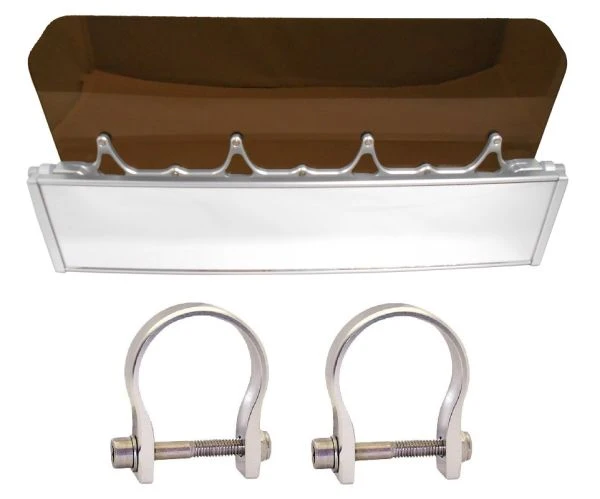 Axia Alloys Silver Panoramic Rearview Mirror 12" W/ Tinted Visor + 1.875" Clamp 1 Axia Alloys Silver Panoramic Rearview Mirror 12" W/ Tinted Visor + 1.875" Clamp