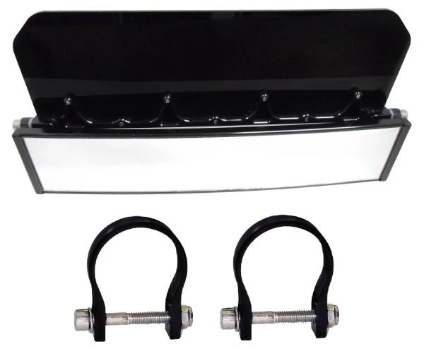 Axia Alloys Black Panoramic Rearview Mirror 12" W/ Black Visor + 1.85" Clamp 1 Axia Alloys Black Panoramic Rearview Mirror 12" W/ Black Visor + 1.85" Clamp