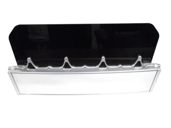 Axia Alloys Silver Panoramic Rearview Mirror 12" W/ Black Visor + 1.625" Clamp 2 Axia Alloys Silver Panoramic Rearview Mirror 12" W/ Black Visor + 1.625" Clamp - Image 2