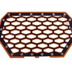 Modquad Black/Orange Front Grille, 2 Panel Polaris RZR XP 1000 / Turbo