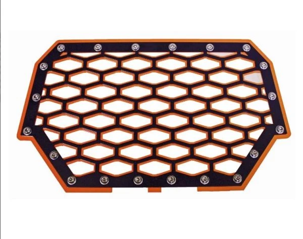 Modquad Black/Orange Front Grille, 2 Panel Polaris RZR XP 1000 / Turbo 1 Modquad Black/Orange Front Grille, 2 Panel Polaris RZR XP 1000 / Turbo