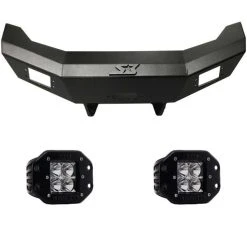 S3 Power Sports / Rigid Industries S3 Front Winch Bumper W/ Rigid Dually LED Flood Lights Polaris General 1000