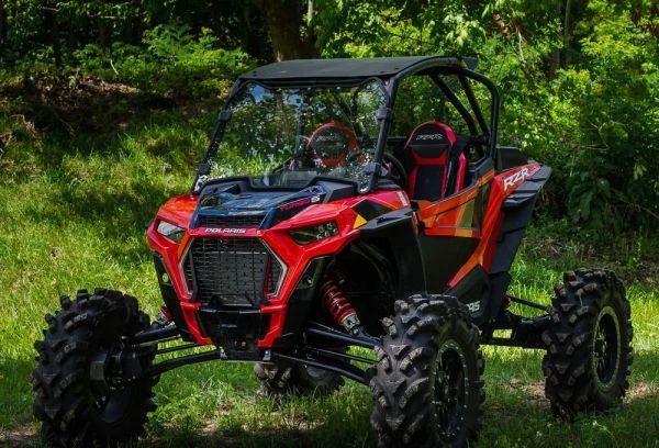 Super ATV (2018+) Polaris RZR XP Turbo S Scratch Resistant Full Windshield 2 Super ATV (2018+) Polaris RZR XP Turbo S Scratch Resistant Full Windshield - Image 2