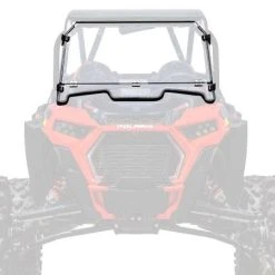Super ATV Scratch Resistant Flip Down Windshield Polaris RZR XP / XP 4 Turbo S