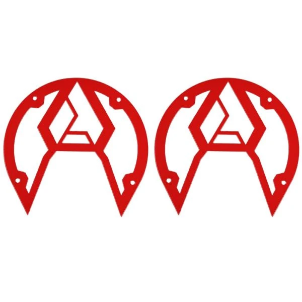 Assault Industries Sidewinder Mirror Color Bezel Kit - Can-Am Red 1 Assault Industries Sidewinder Mirror Color Bezel Kit - Can-Am Red