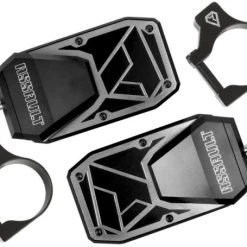 Assault Industries Phantom Convex Mirrors (Pair) W/ 1.5" Clamps - Raw