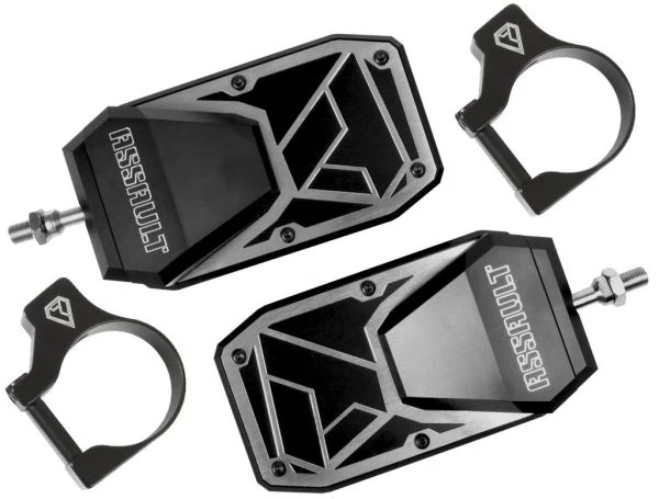 Assault Industries Phantom Convex Mirrors (Pair) W/ 1.5" Clamps - Raw 1 Assault Industries Phantom Convex Mirrors (Pair) W/ 1.5" Clamps - Raw