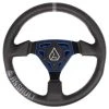 Assault Industries Navigator Steering Wheel Grey Stitch W/Blue Plate