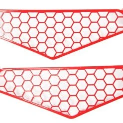 Assault Industries Radiator Side Mesh Grille (Pair) - Red Polaris RZR Pro XP