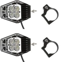 Assault Industries Nighthawk LED Side Mirrors (Pair) W/ 2" Clamps