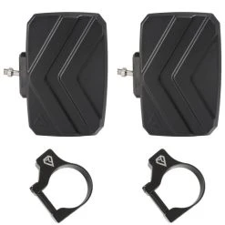 Assault Industries Explorer Side Mirrors (Pair) W/ 1.875" Clamps - Black