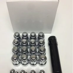 RuggedPRO Chrome Lug Kit & Valve Stems - 1/2" X 20 [Beveled]