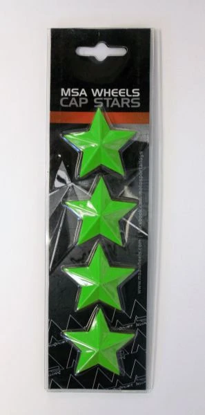 MSA Offroad Wheels Set Of 4 MSA Green Stars (Fits All MSA Wheel Caps Except M16) 1 MSA Offroad Wheels Set Of 4 MSA Green Stars (Fits All MSA Wheel Caps Except M16)